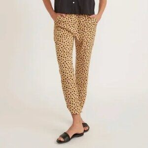 Marine Layer Re-Spun Allison Pant Animal Cheetah Print Size Small Fawn